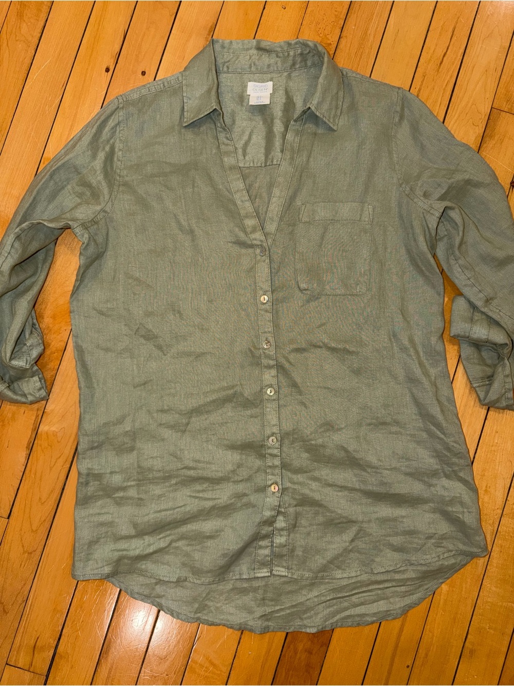 SIGRID Olsen 100% linen shirt women’s small